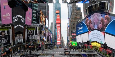Times Square New York April 2020